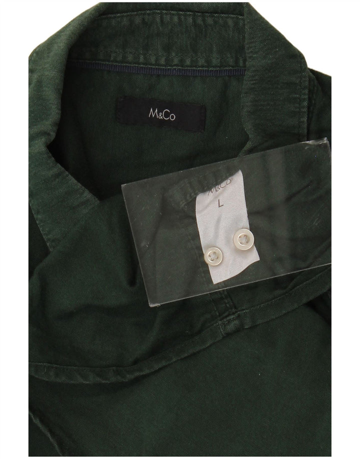 Camisa masculina M&CO grande algodão verde