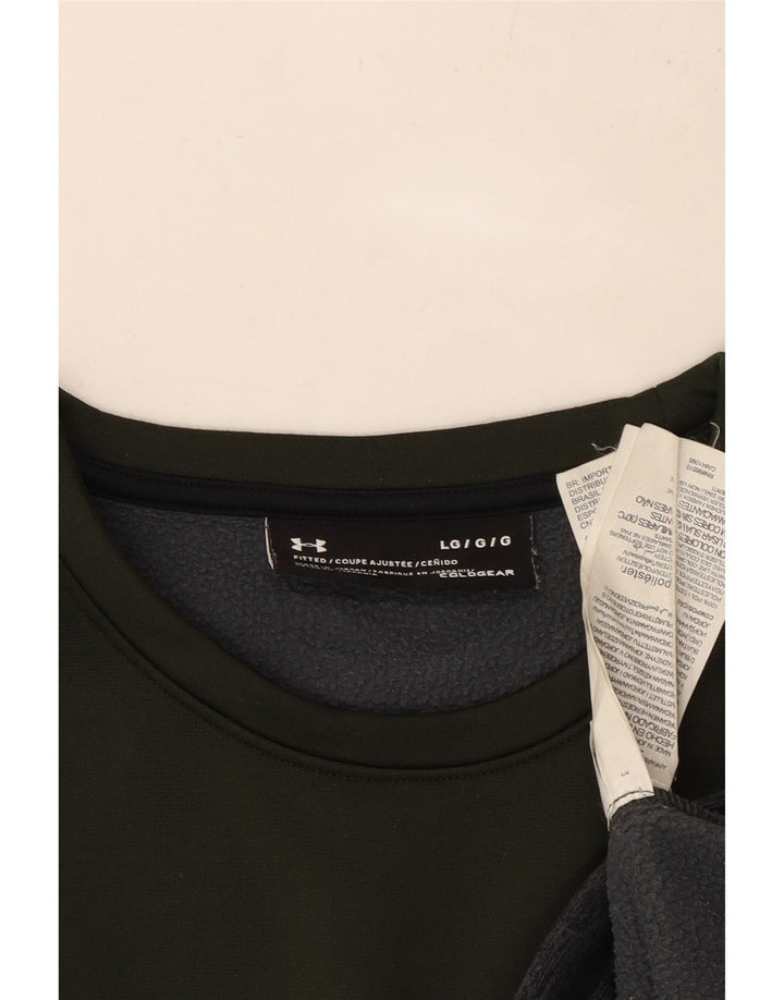 UNDER ARMOUR Suéter feminino Cold Gear Reino Unido 16 grande cáqui