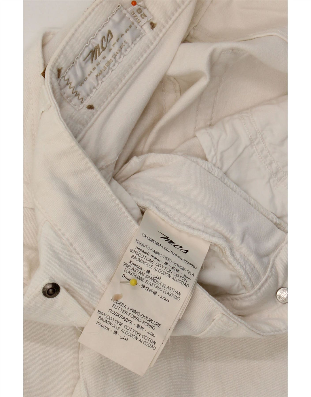 MARLBORO CLASSICS Womens Slim Corduroy Trousers W26 L31 White Cotton Vintage Marlboro Classics and Second-Hand Marlboro Classics from Messina Hembry 