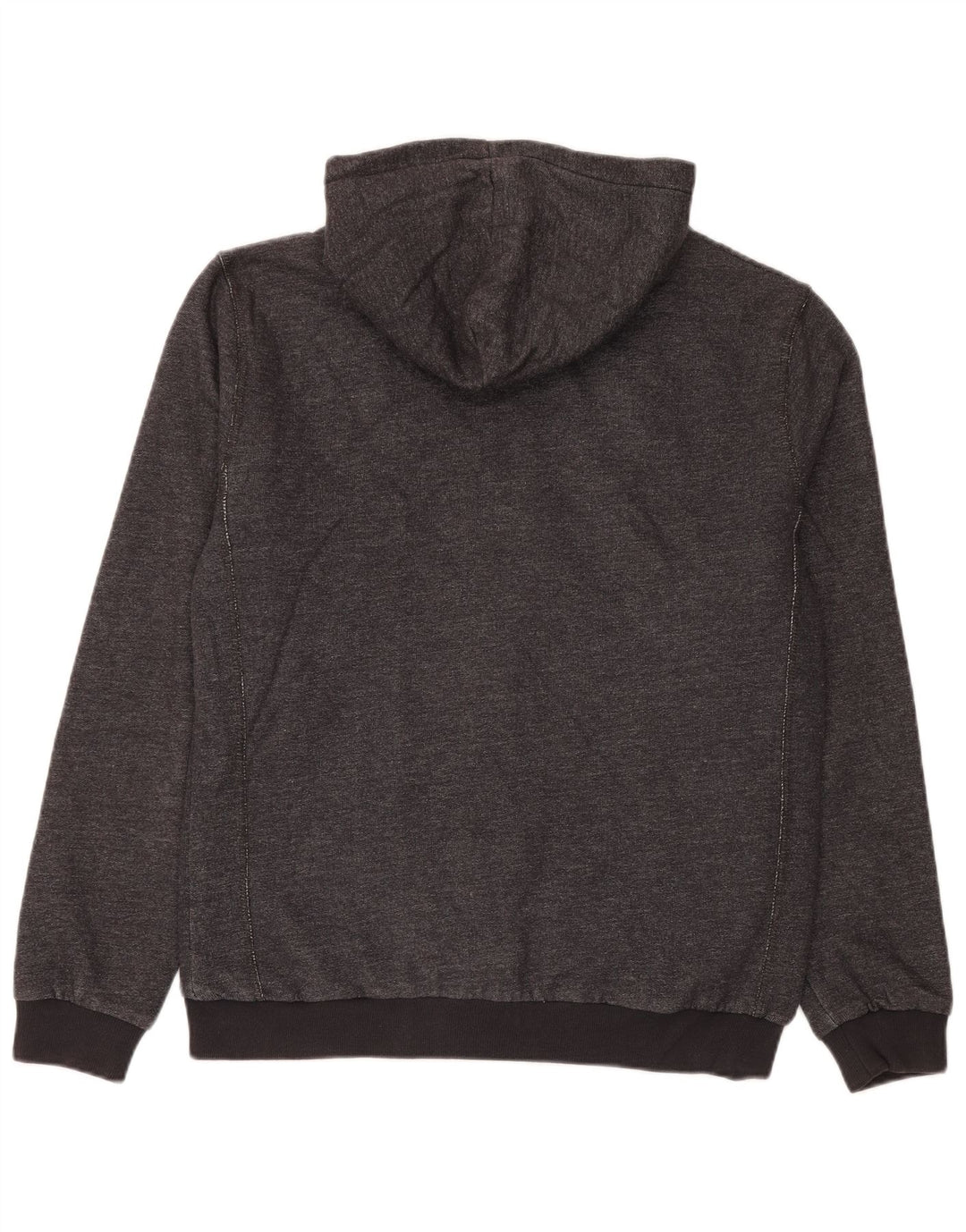 Suéter masculino com capuz e zíper Quiksilver algodão cinza médio