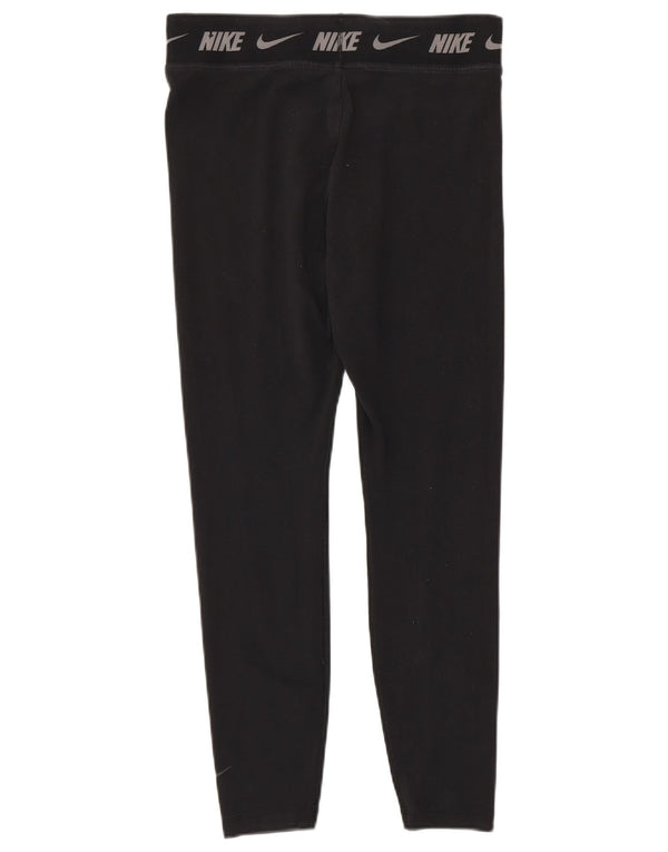 Leggings Nike Femininas Tight Fit Graphic UK 14 Grande Algodão Preto