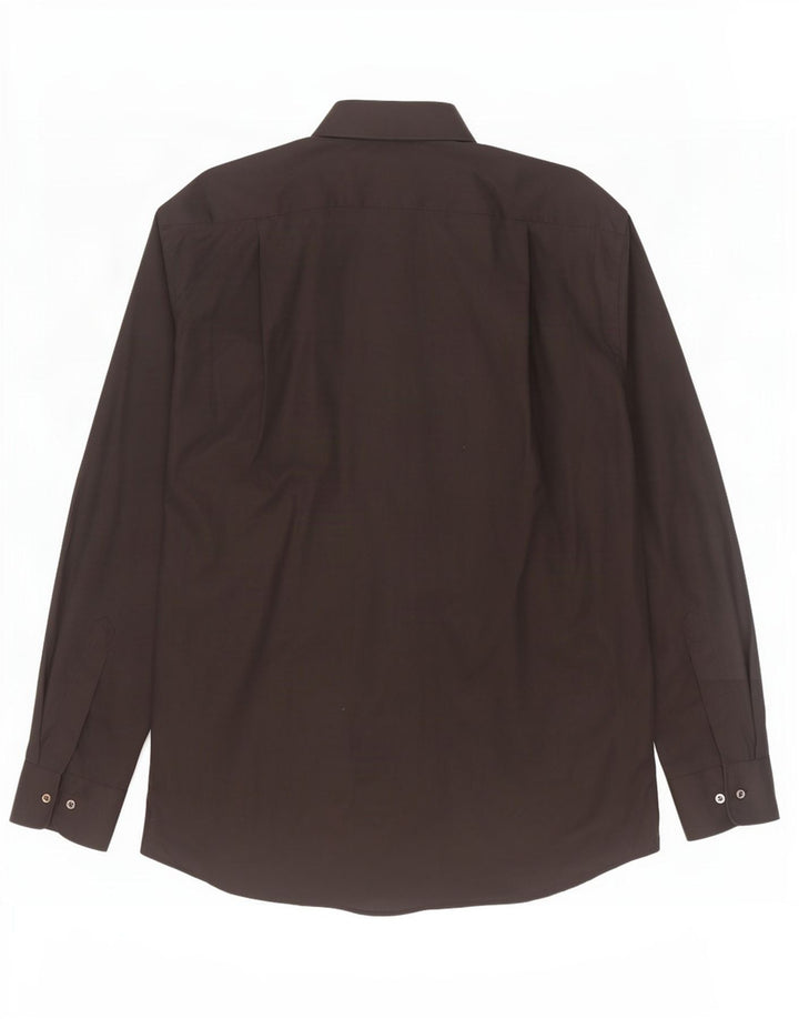 Camisa masculina Hugo Boss tamanho 44 17 1/2 XL algodão preto