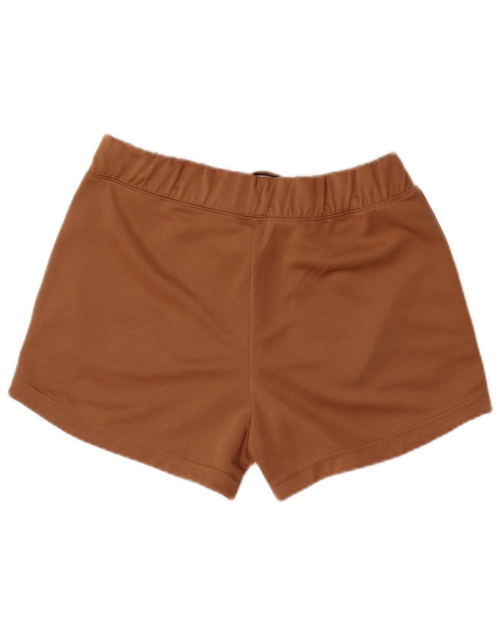 Shorts esportivos gráficos femininos Nike UK 10 pequeno poliéster marrom