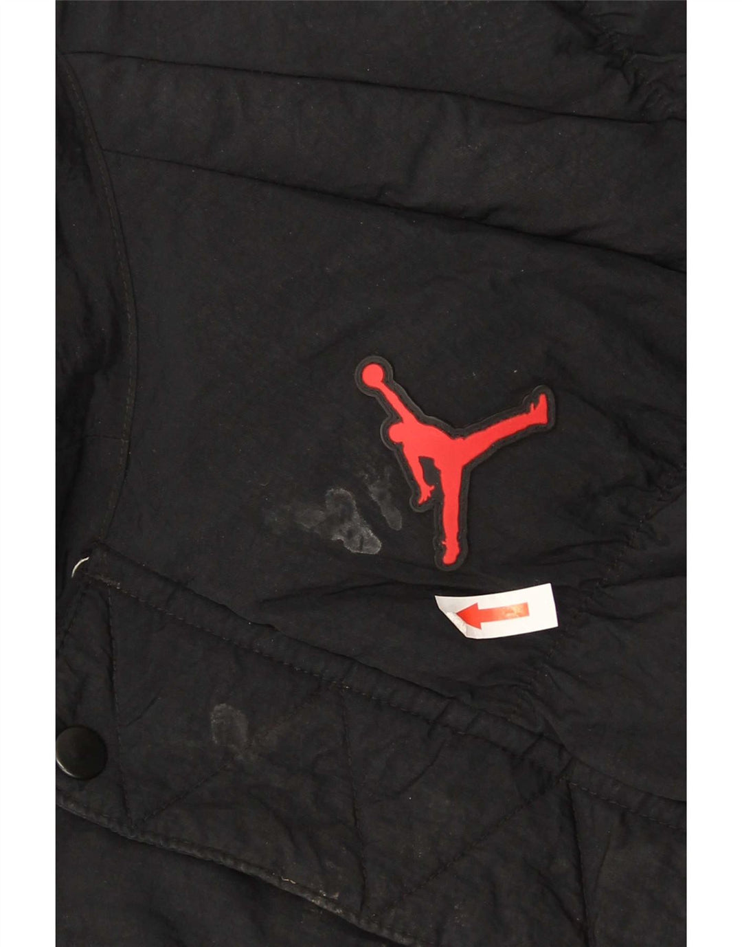 Jaqueta acolchoada com capuz masculina Jordan UK 36 poliéster preto pequeno