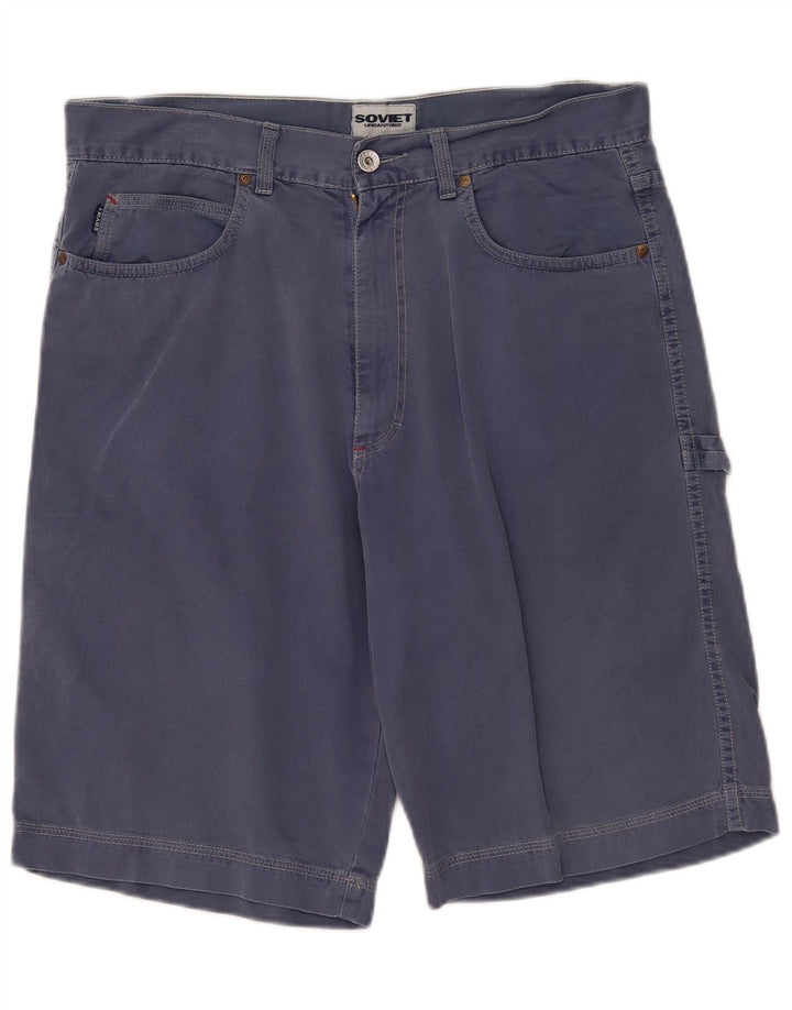 Shorts cargo masculino vintage W34 grande azul marinho