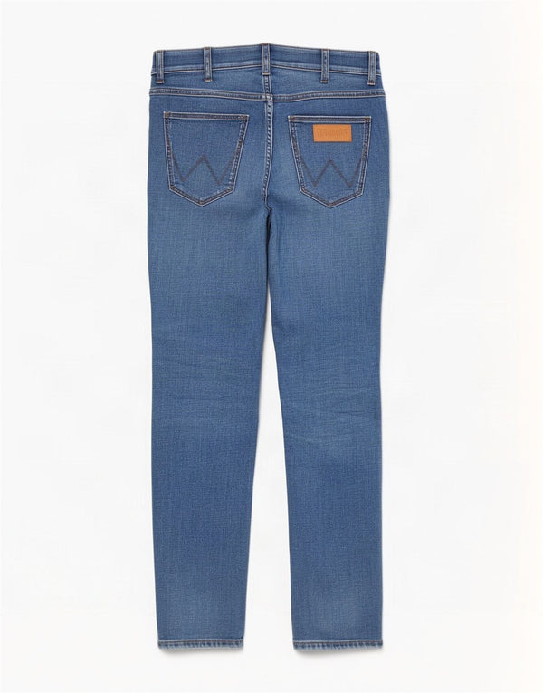 Wrangler feminino Larston Slim Tapered Jeans W30 L32 algodão azul