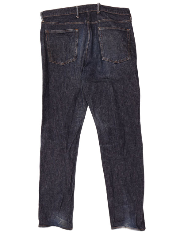 Jeans masculinos Gap Slim Fit Straight W36 L34 Azul Marinho Algodão