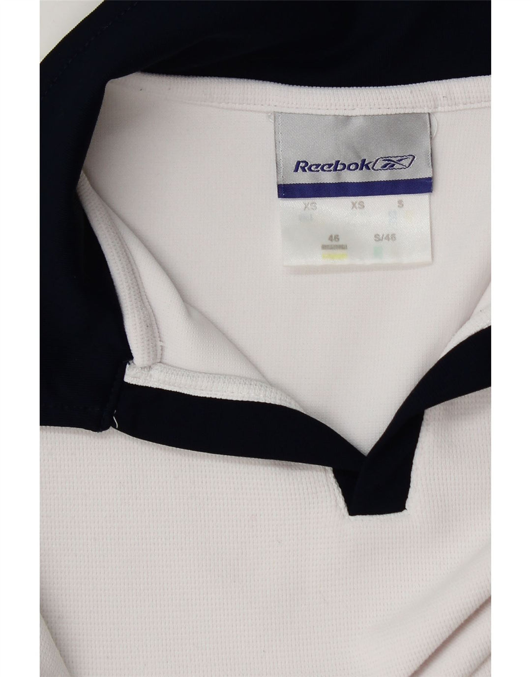 Camisa polo masculina Reebok XS branco colorblock