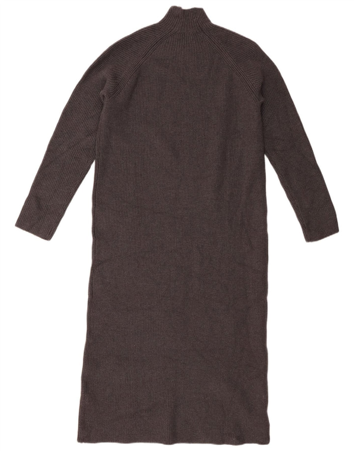 Vestido jumper feminino Zara Reino Unido 10 pequeno viscose cinza