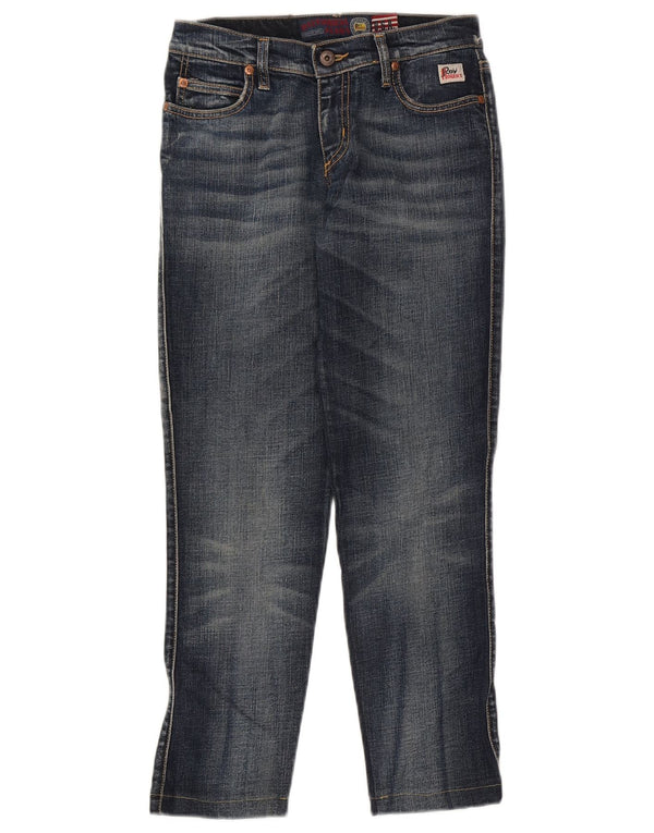 Calça jeans feminina Roy Rogers IT 40 pequena W27 L27 algodão azul