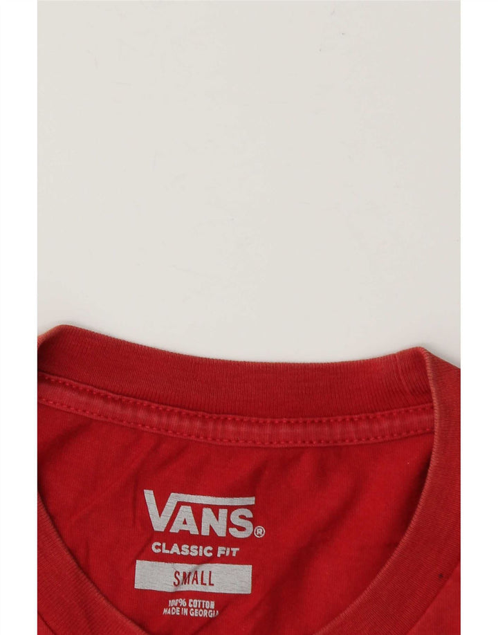 Camiseta Vans Masculina Classic Fit Top Pequeno Algodão Vermelho