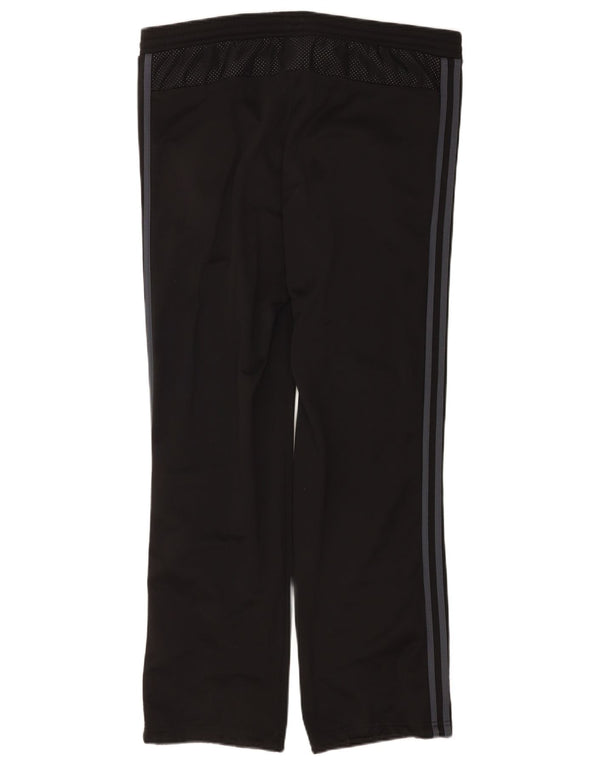 Calças de treino masculinas Adidas UK 38/40 poliéster preto médio
