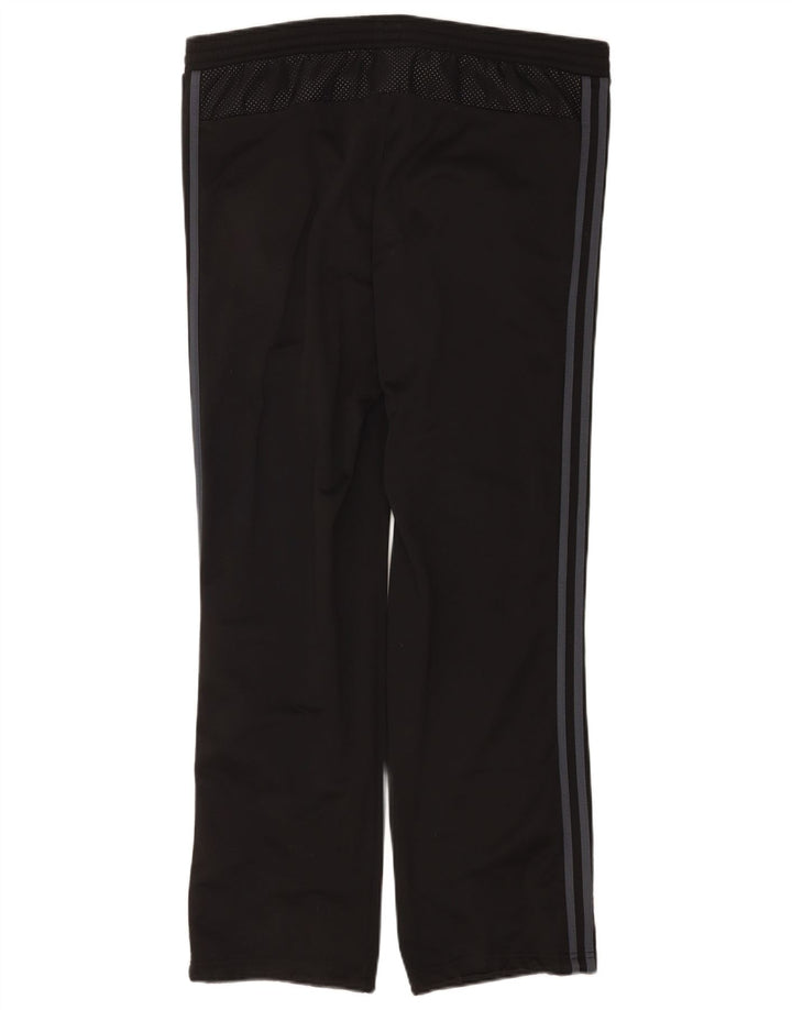 Calças de treino masculinas Adidas UK 38/40 poliéster preto médio