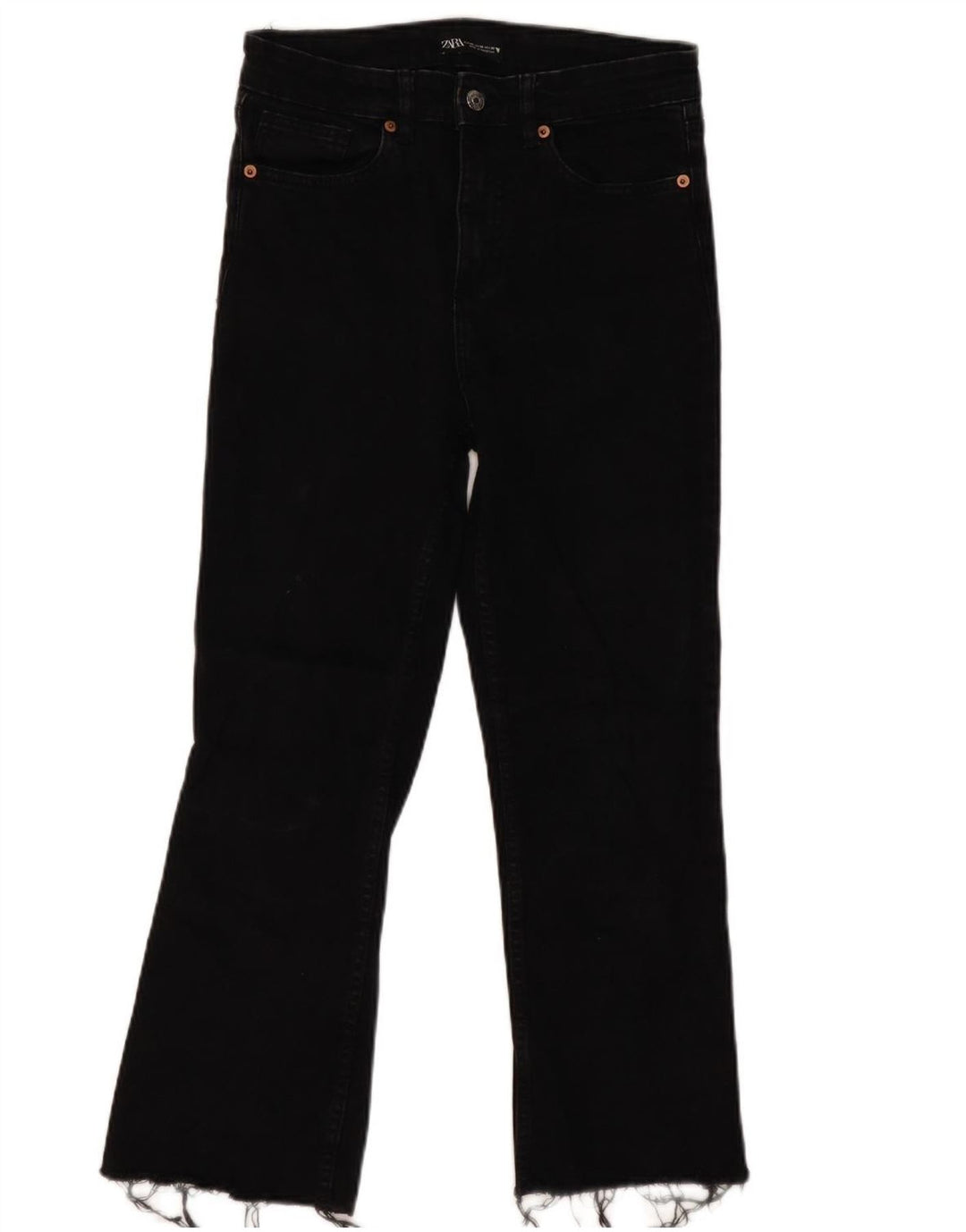 Calça jeans feminina Zara EU 40 médio W30 L25 algodão preto