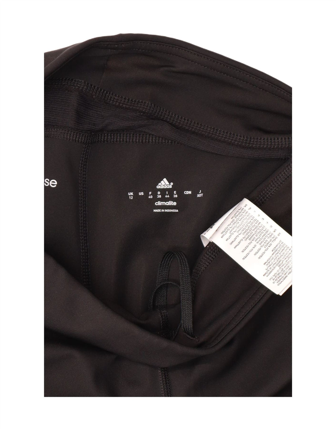 ADIDAS Womens Climalite Capri Leggings UK 12 Médio Preto Poliéster