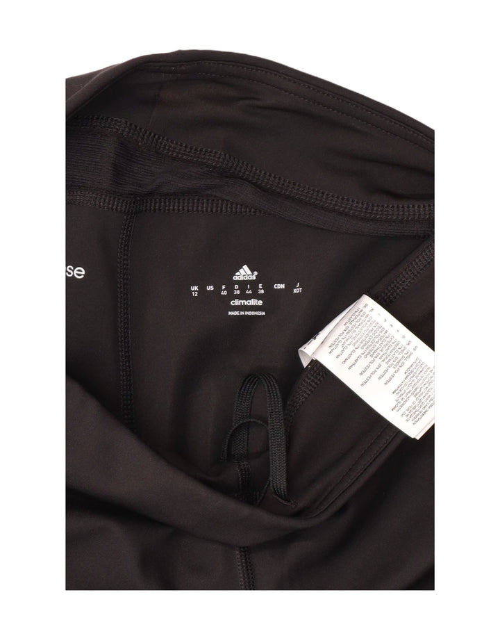 ADIDAS Womens Climalite Capri Leggings UK 12 Médio Preto Poliéster