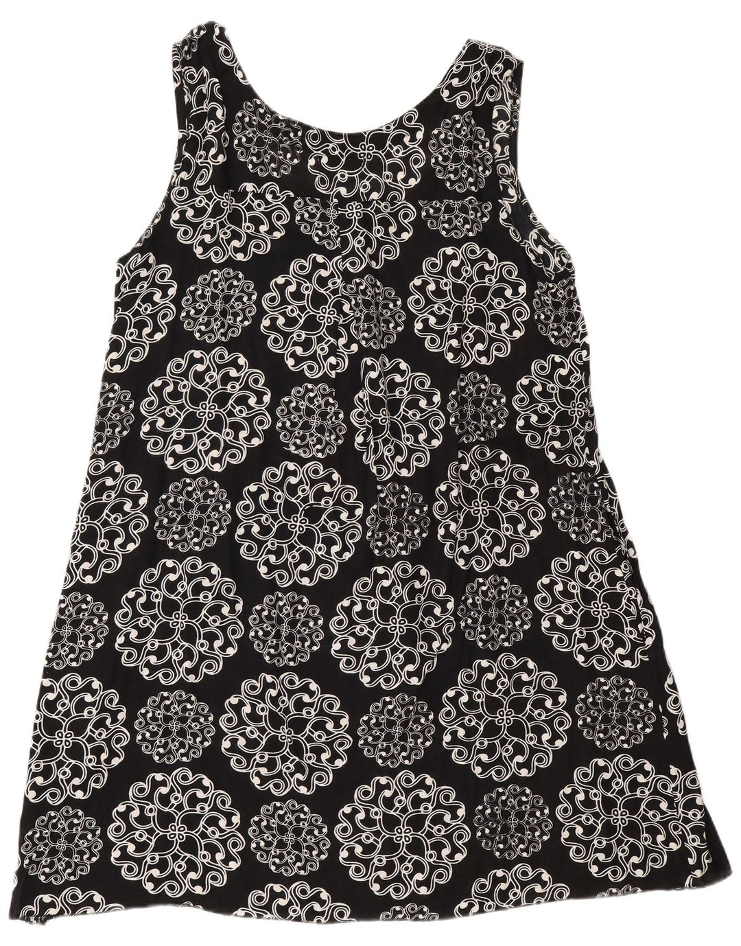 Marila vestido túnica feminino grande sem mangas Reino Unido 16 grande preto paisley