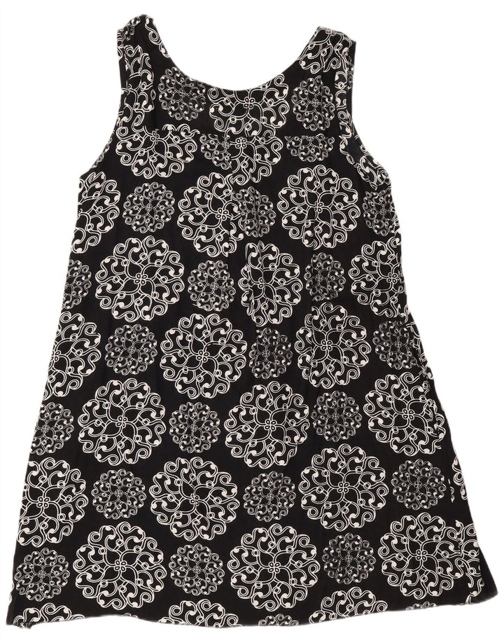 Marila vestido túnica feminino grande sem mangas Reino Unido 16 grande preto paisley
