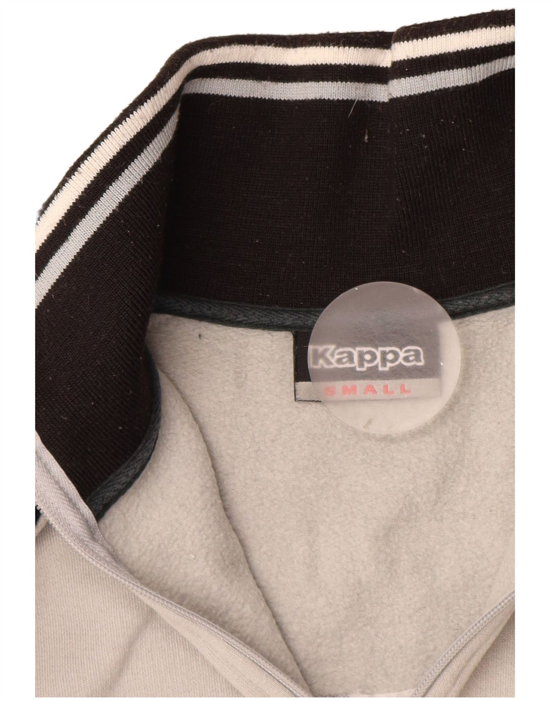 Kappa Mens Graphic Tracksuit Top Jaqueta Pequena Cinza Colorblock Algodão