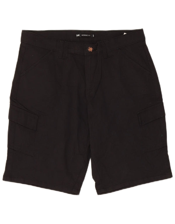 Shorts cargo feminino Lee de cintura média US 6 médio W30 algodão preto