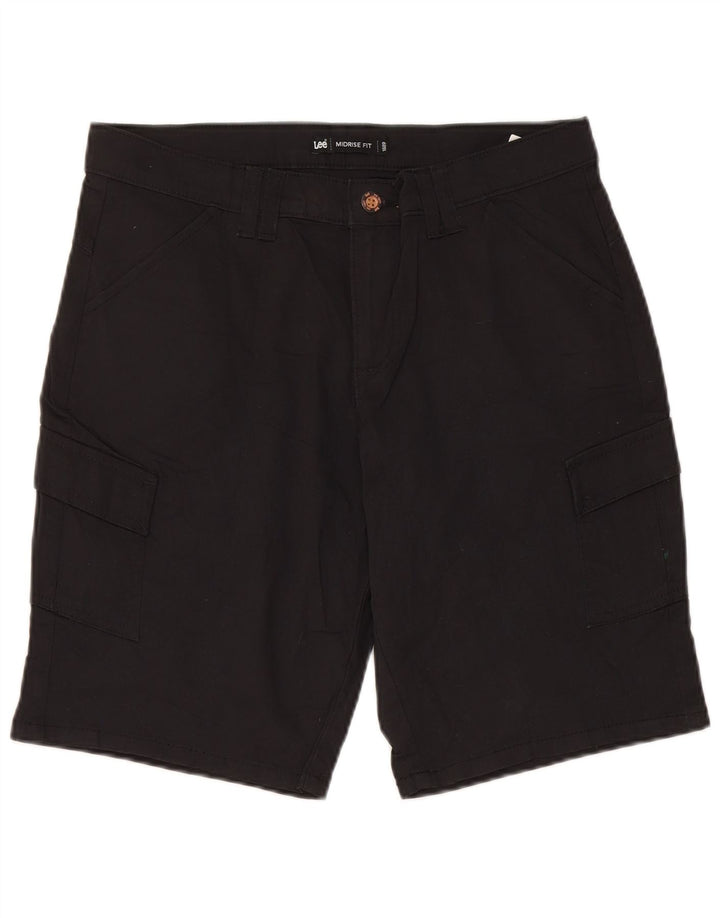 Shorts cargo feminino Lee de cintura média US 6 médio W30 algodão preto