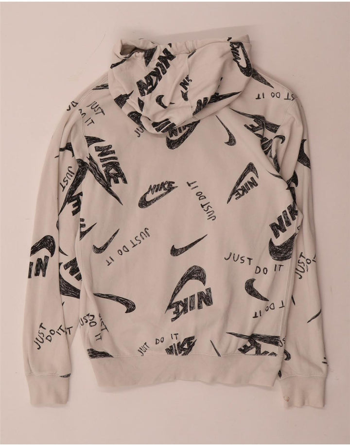 Jumper com capuz gráfico masculino Nike pequeno algodão branco