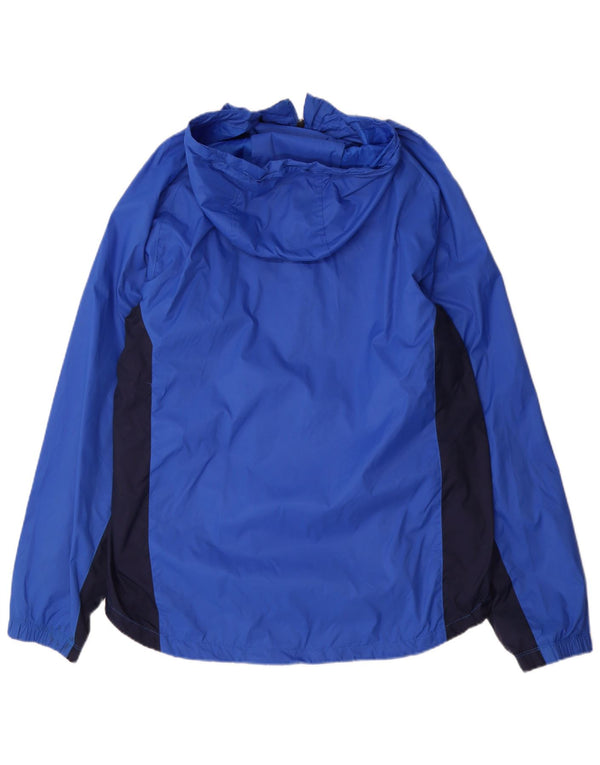 Jaqueta de chuva masculina Nike com capuz UK 38 Medium Blue Colourblock Nylon