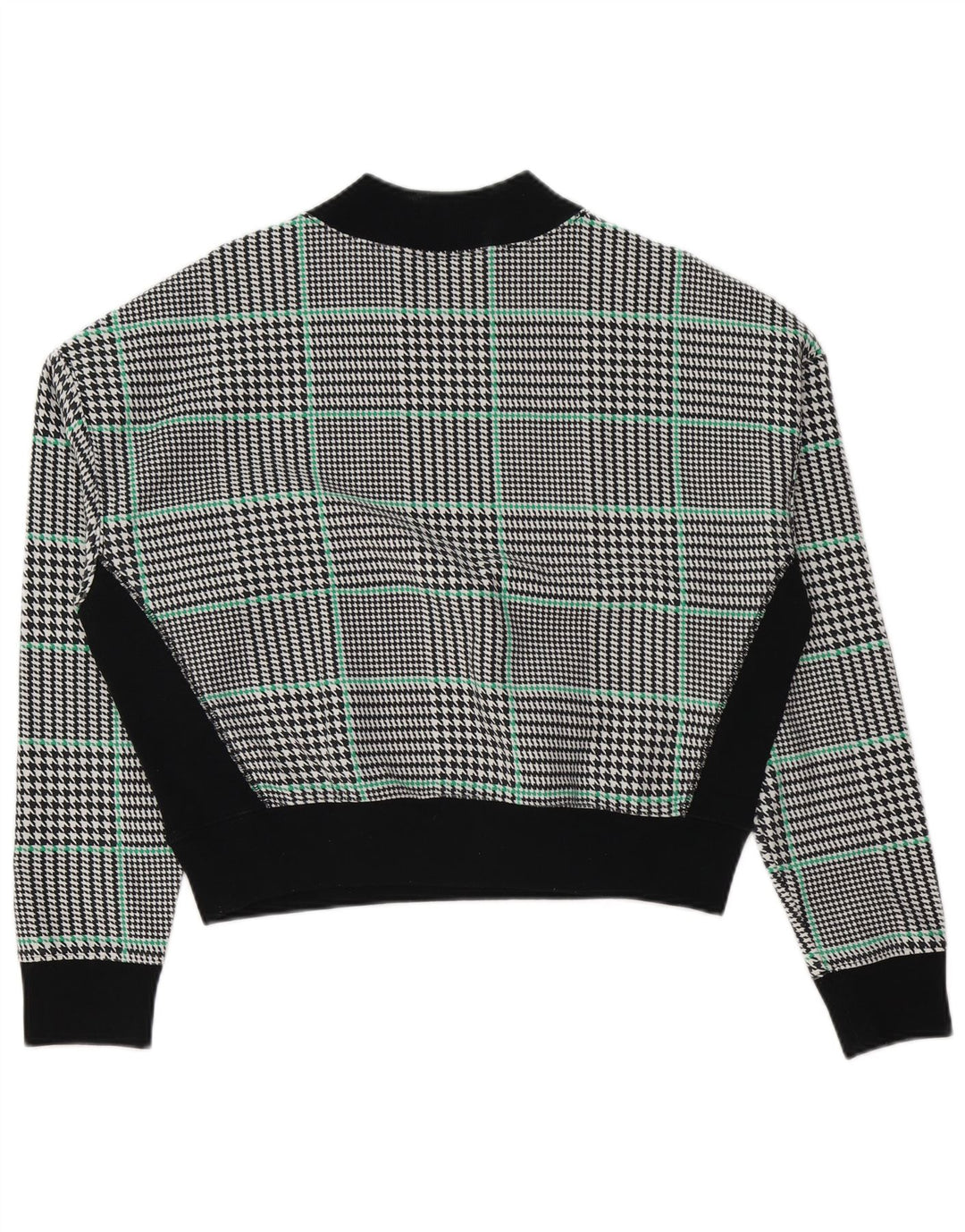 CHAMPION Suéter feminino cropped UK 18 XL preto algodão houndstooth