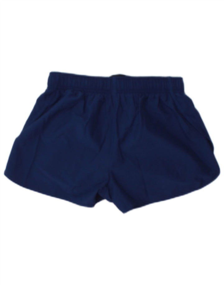 Shorts esportivos femininos ASICS UK 6 XS azul marinho poliéster