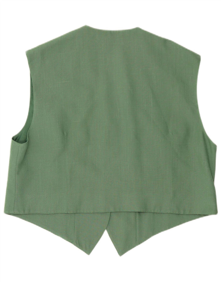Colete feminino vintage IT 48 XL verde poliéster