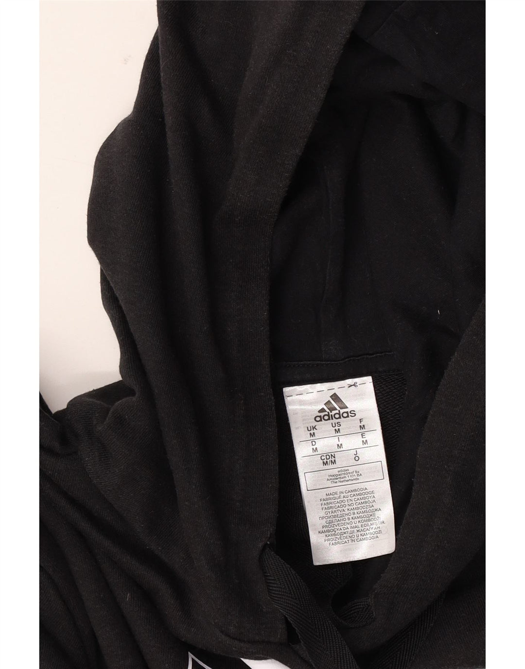 Adidas masculino gráfico moletom com capuz médio algodão preto