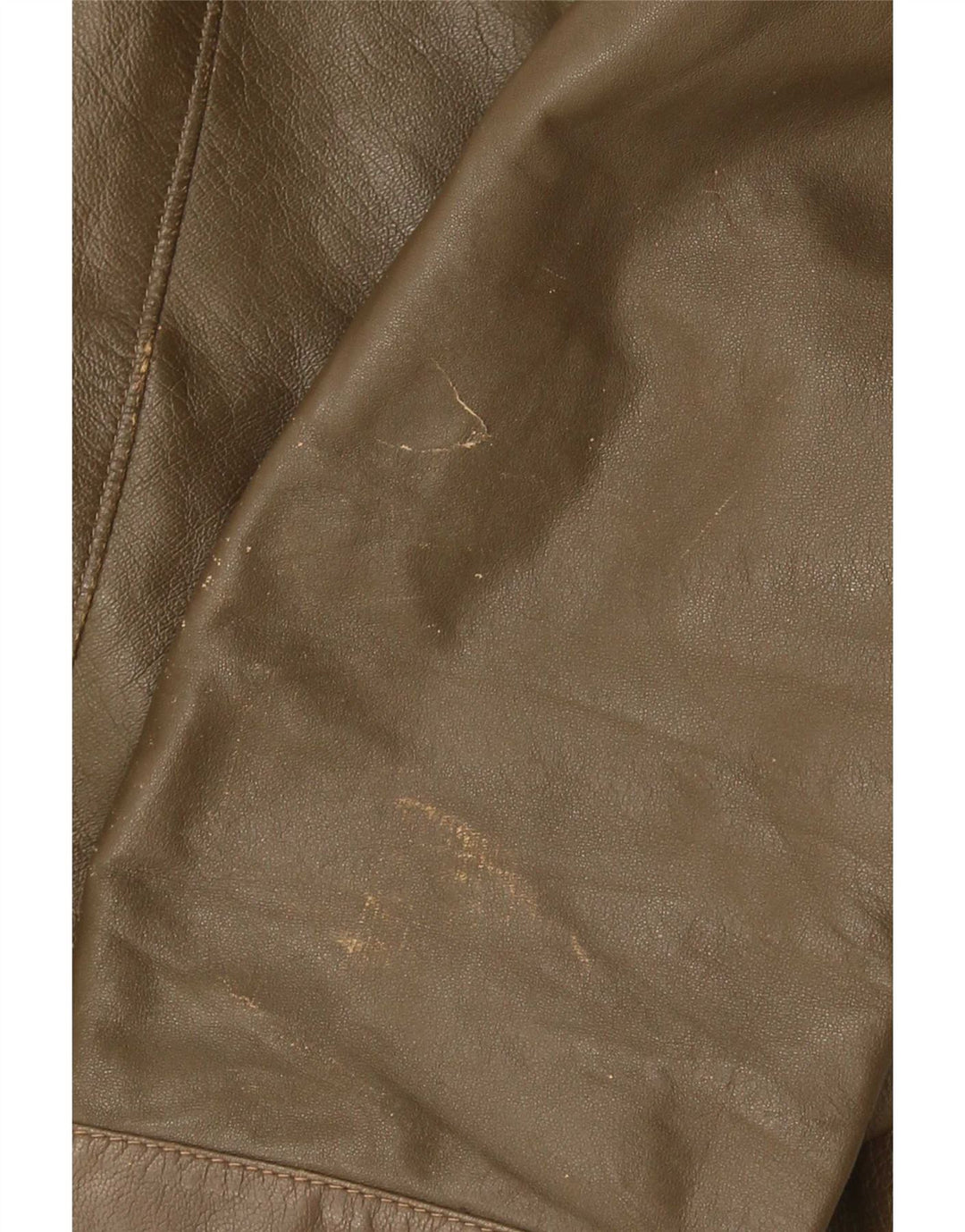 Jaqueta de couro masculina vintage Reino Unido 38 couro cáqui médio