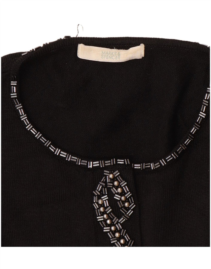 Suéter cardigã feminino Marks & Spencer Reino Unido 12 médio preto