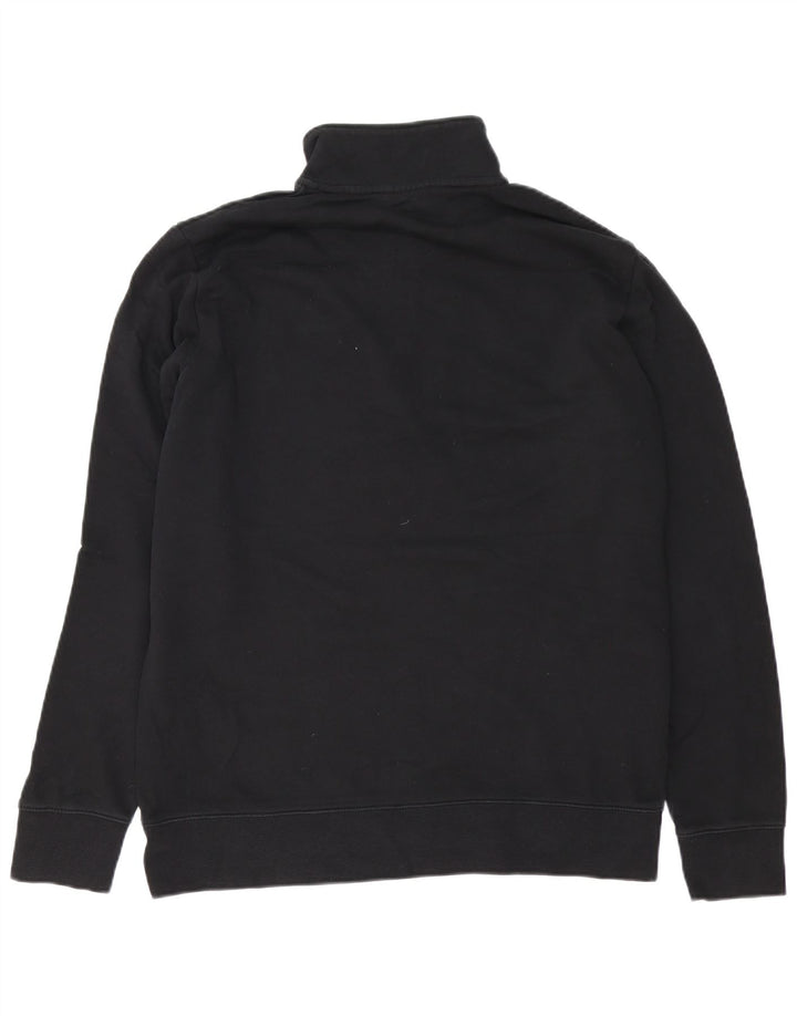 Suéter masculino Marks & Spencer com zíper 1/4 grande algodão preto
