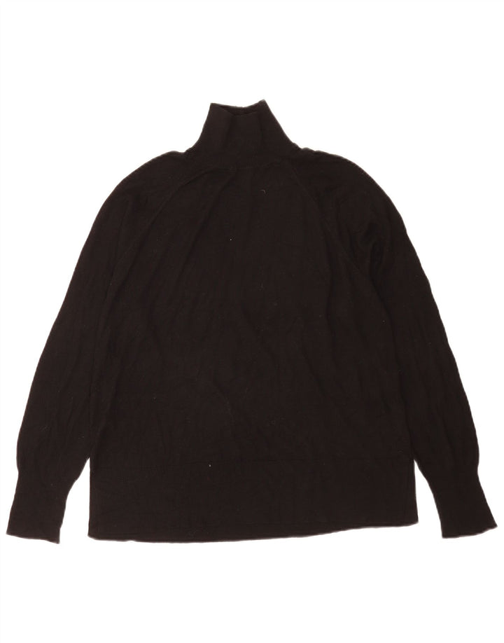 Zara Suéter feminino oversized com gola de tartaruga Reino Unido 10 pequeno preto