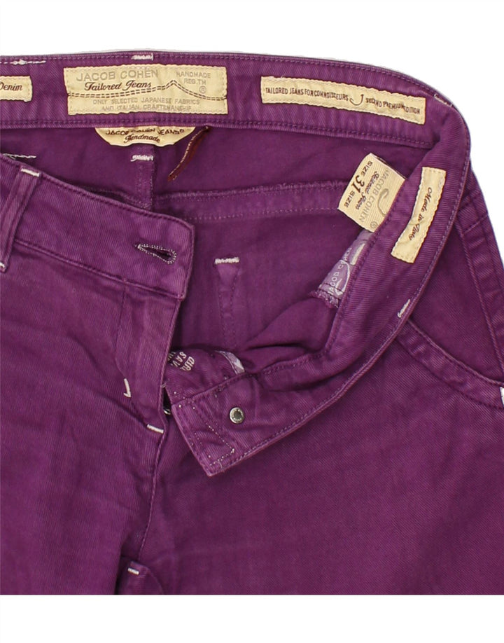 JACOB COHEN Womens Tailored Tapered Jeans W31 L29 Purple Cotton Vintage Jacob Cohen and Second-Hand Jacob Cohen from Messina Hembry 
