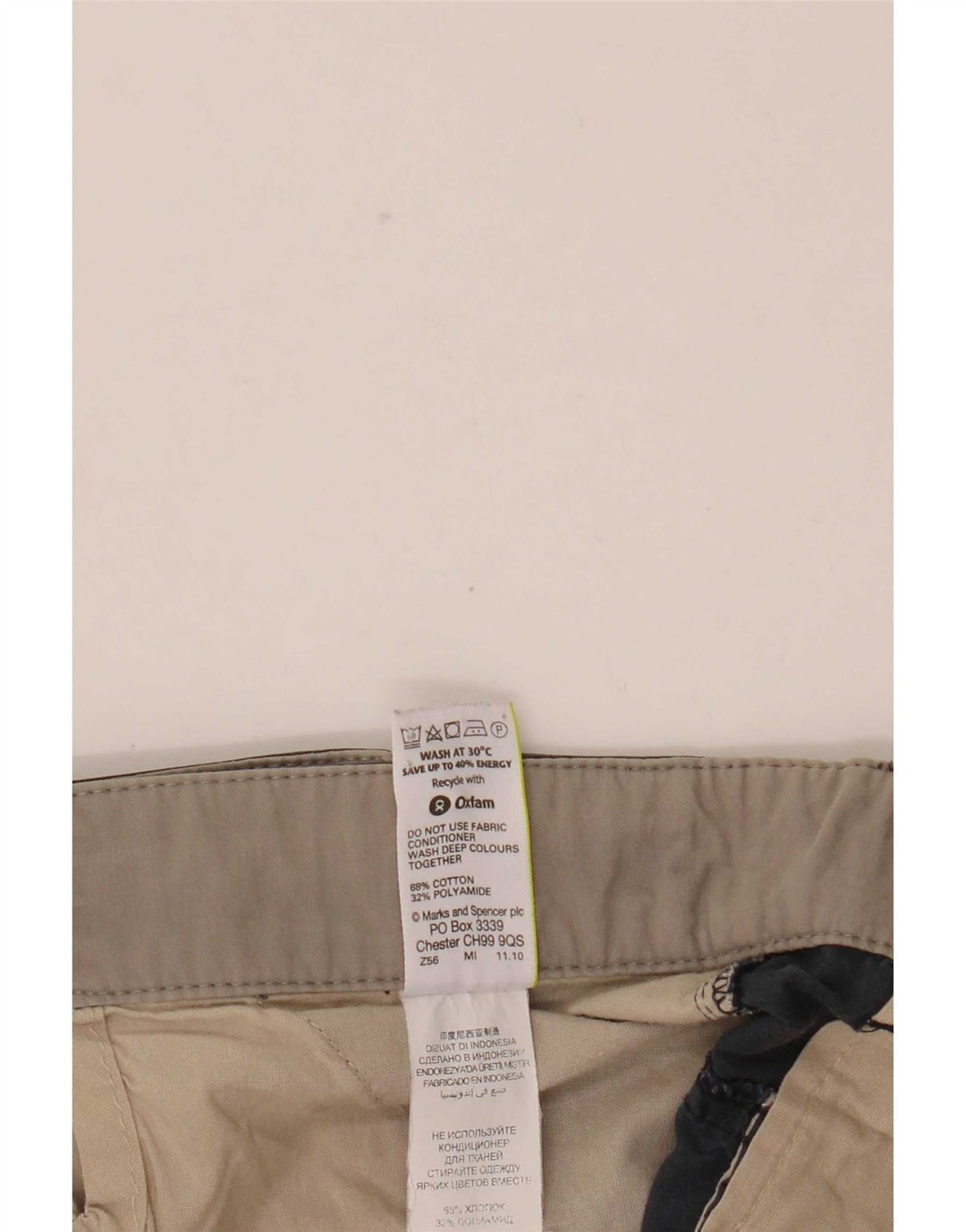 Shorts cargo masculino Marks & Spencer W40 XL azul marinho