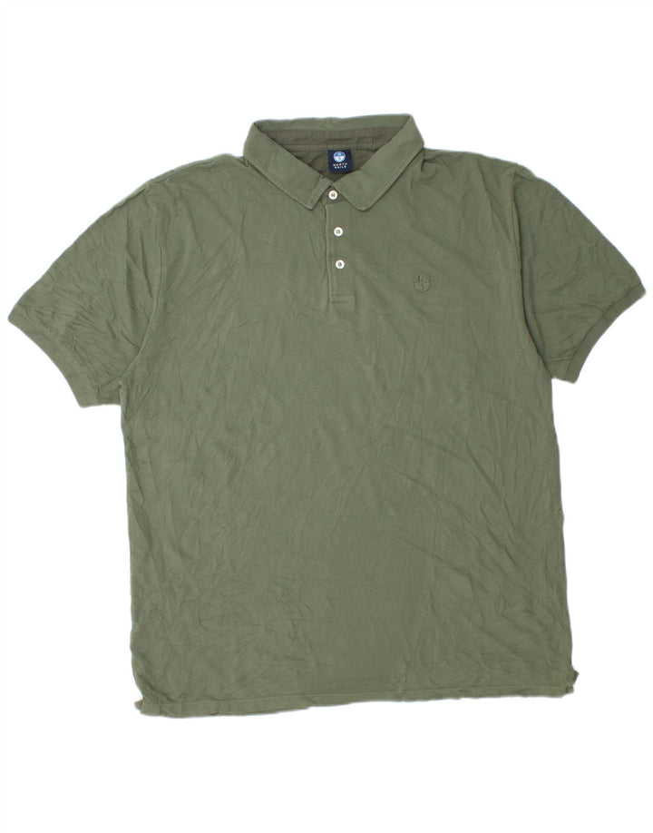 Camisa polo masculina North Sails 2XL algodão verde
