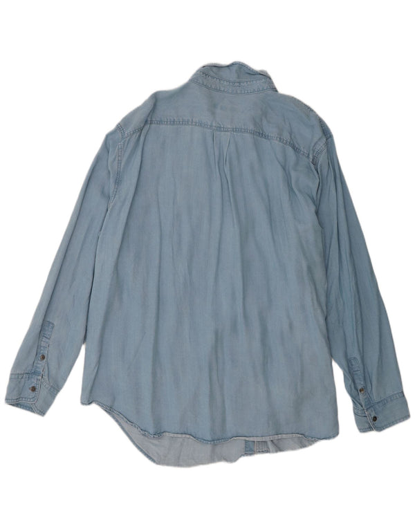 Camisa jeans feminina Chaps UK 20 2XL azul Lyocell