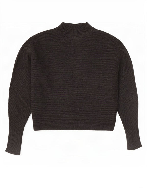 Suéter feminino Zara com gola alta e gola alta, Reino Unido 10 pequeno cinza