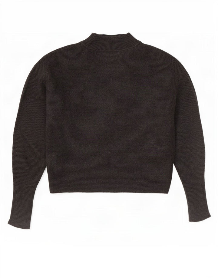 Suéter feminino Zara com gola alta e gola alta, Reino Unido 10 pequeno cinza