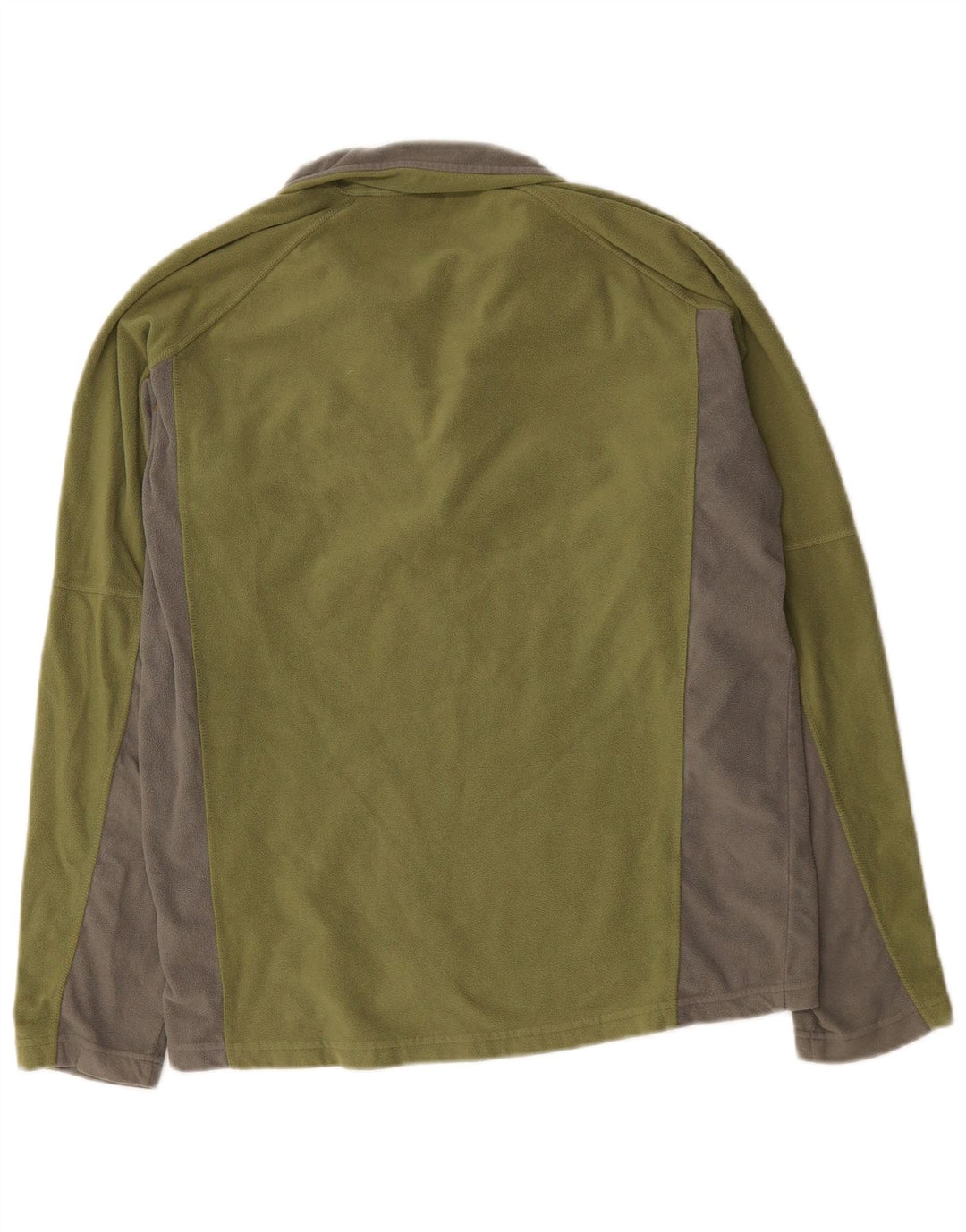Berghaus Suéter masculino de lã com zíper e gola média cáqui poliéster colorblock