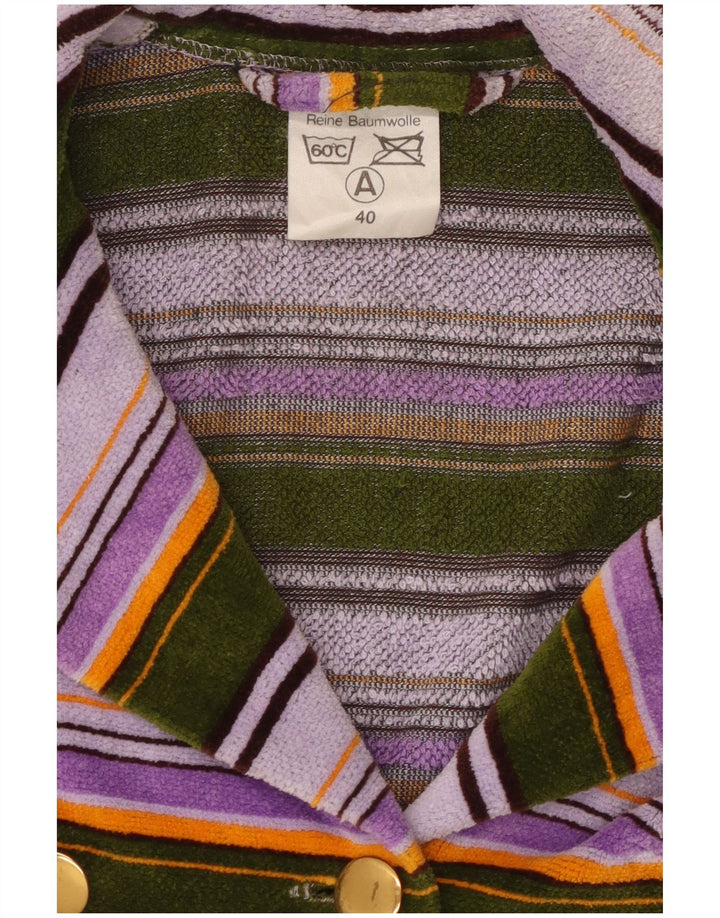 Jaqueta blazer feminina VINTAGE de tecido felpudo EU 40 médio multicolorido