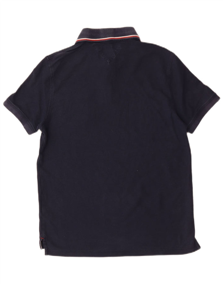 Camisa polo masculina Tommy Hilfiger média algodão azul marinho