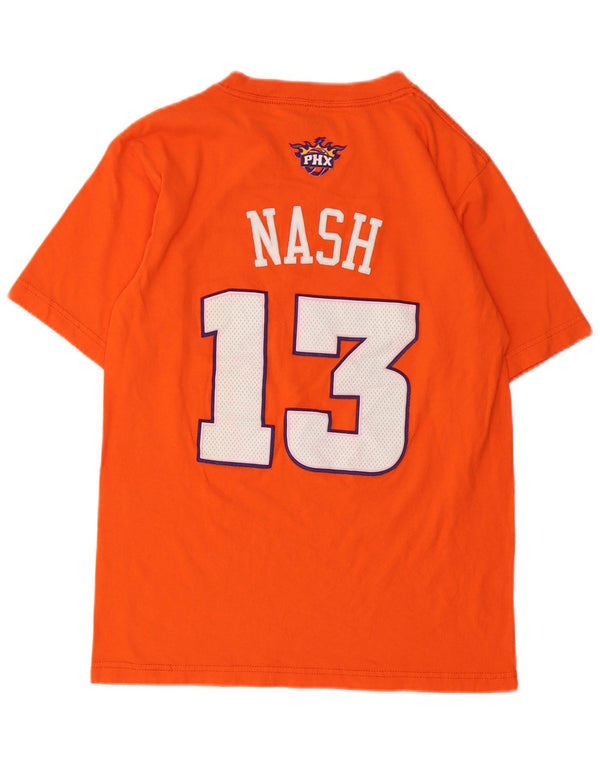 Adidas masculino Phoenix Suns camiseta gráfica top pequeno laranja algodão esportivo