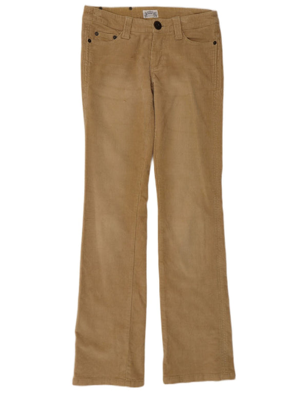 Calça feminina de veludo cotelê Madonna XS W28 L33 algodão bege