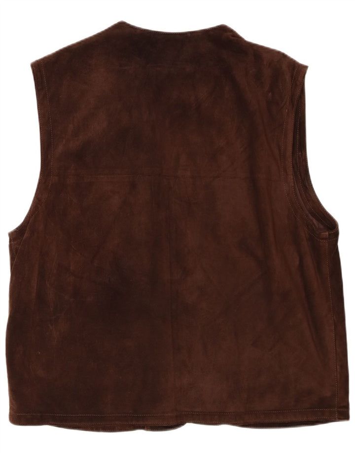 Douglas masculino camurça gilet IT 56 3XL couro marrom