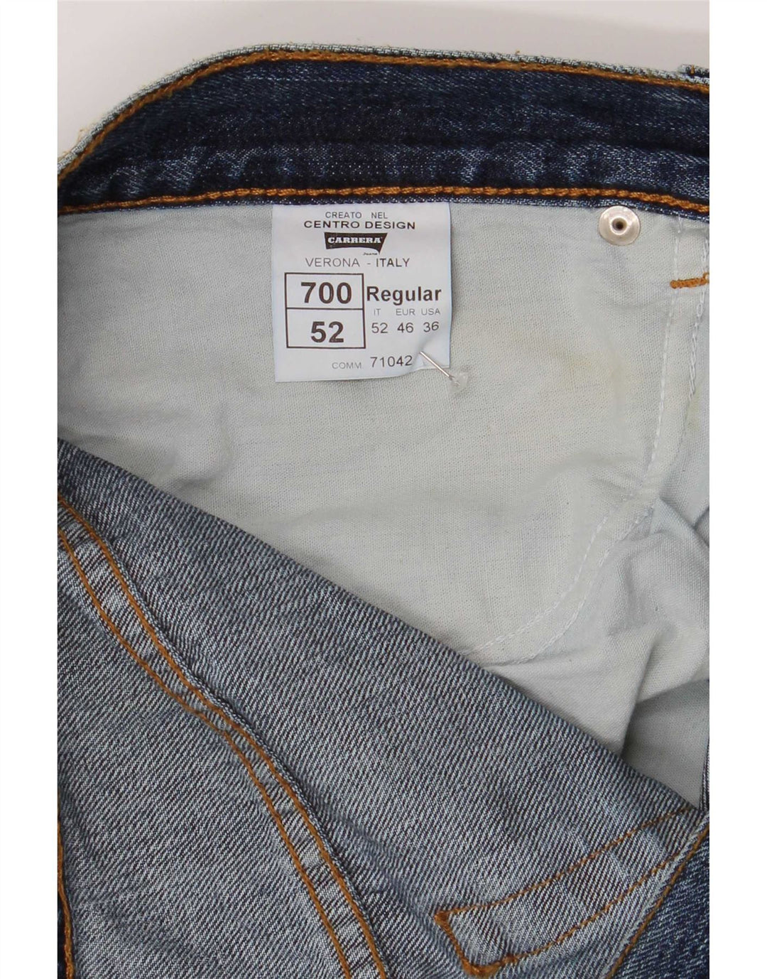 Carrera Masculino 700 Regular Straight Jeans W36 L34 Azul Algodão