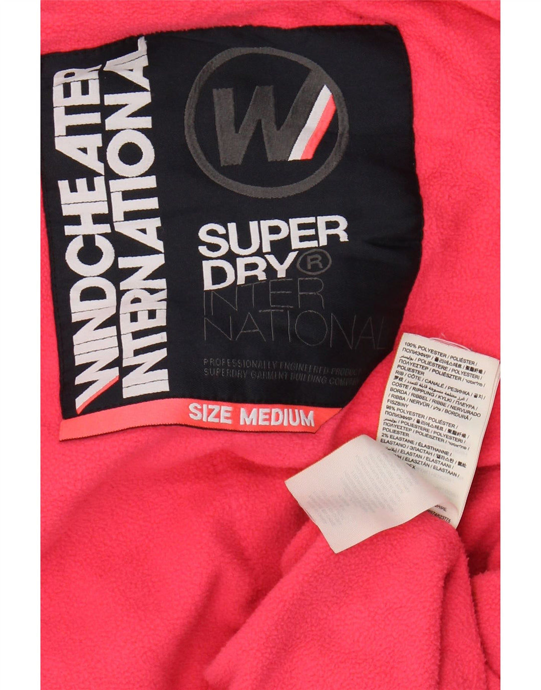 Jaqueta corta-vento feminina SUPERDRY gráfico Reino Unido 14 médio azul marinho
