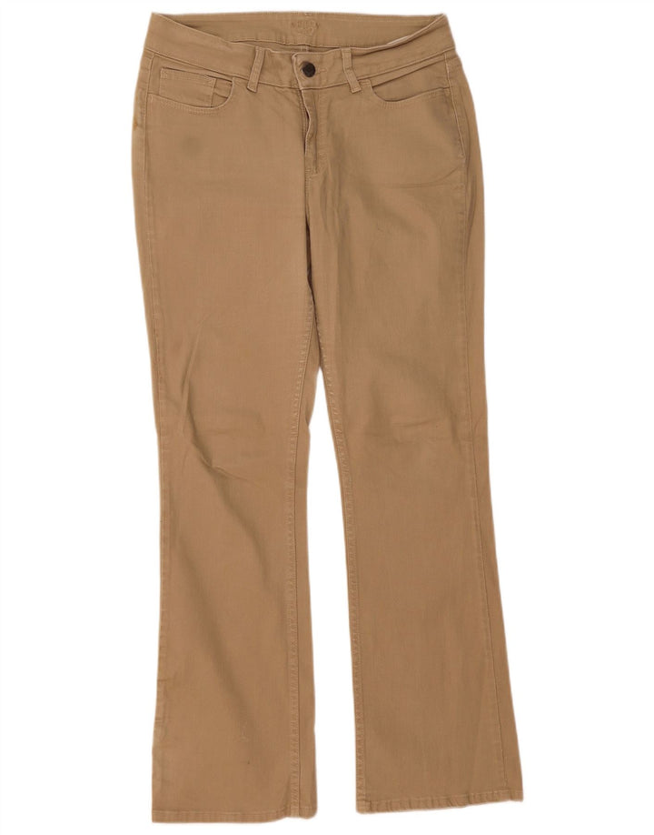 LEE Calça feminina casual bootcut US 10 grande W32 L31 algodão bege